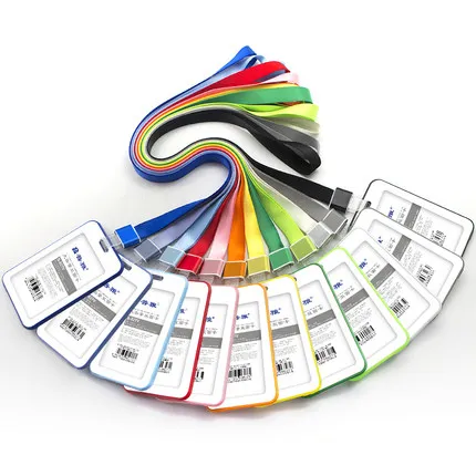 

PP ID Badge Card Holder Business Security Pass Tag Holder with Lanyard Office Company Supplies Work Bus Card Holder