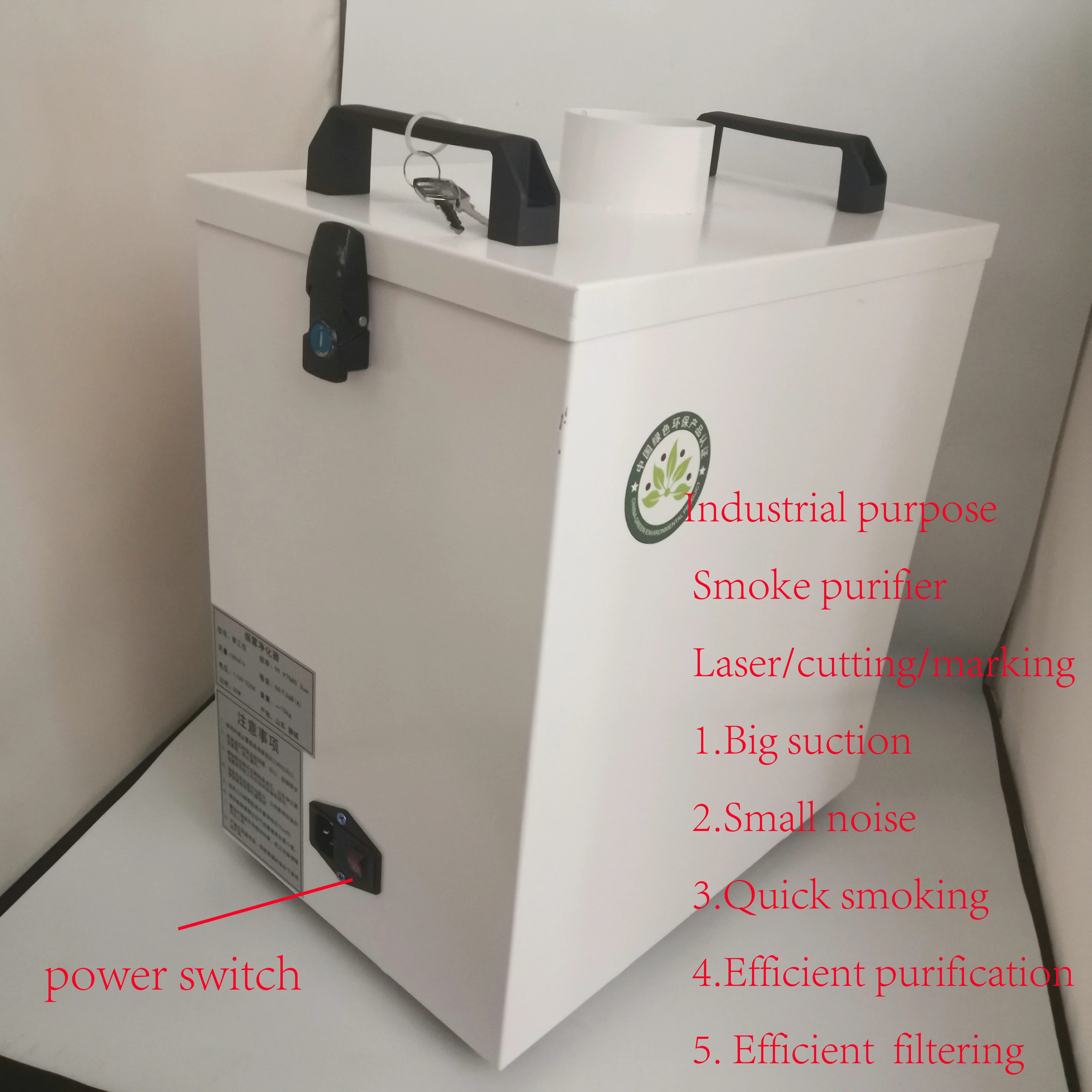 Pure Air Fume Extractor Smoke Purifier 80W for Co2 Laser Engraving Machine 110V
