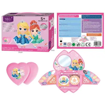 

SNLi Disney Children's Cosmetics Toy Princess Makeup Box Set Frozen Girl House Toys Lip Gloss Rouge Baby Christmas Present TSLM1