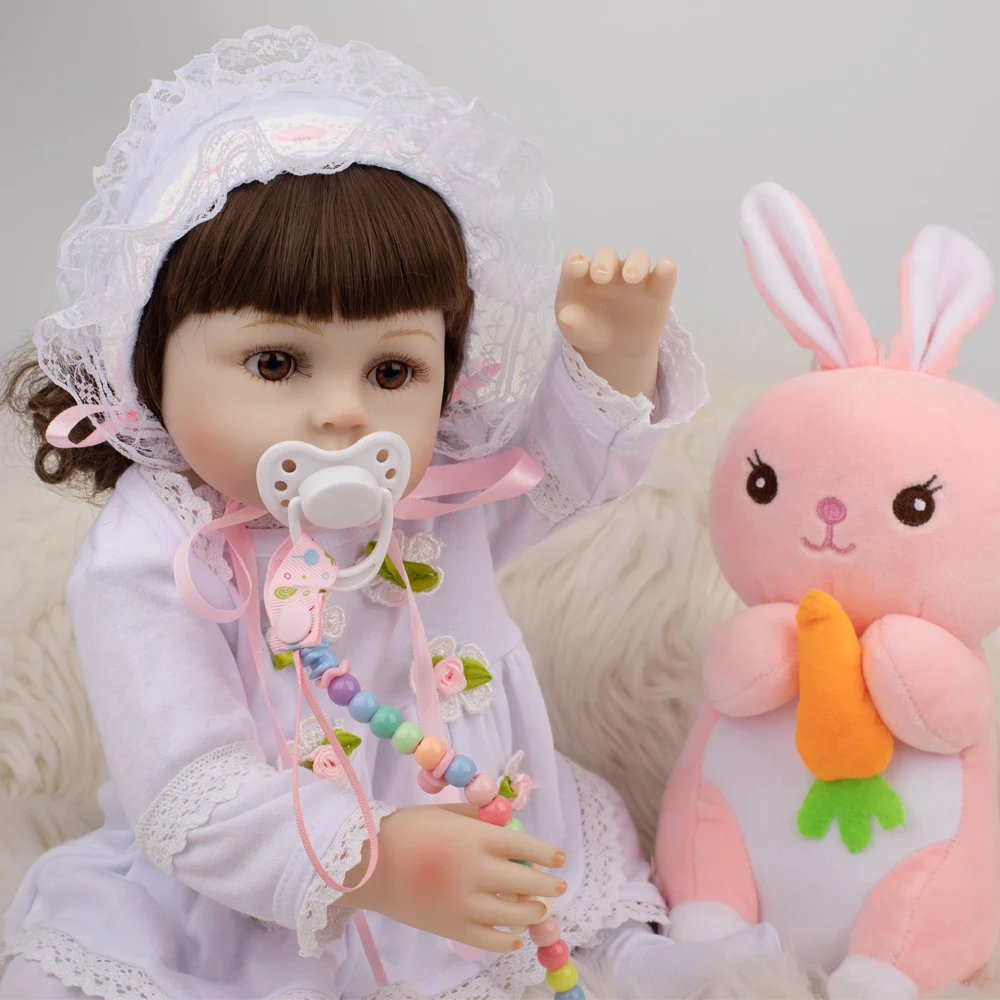48 см Мода Bebe Reborn Baby Doll силикон полное тело Реалистичная принцесса девочка кукла с