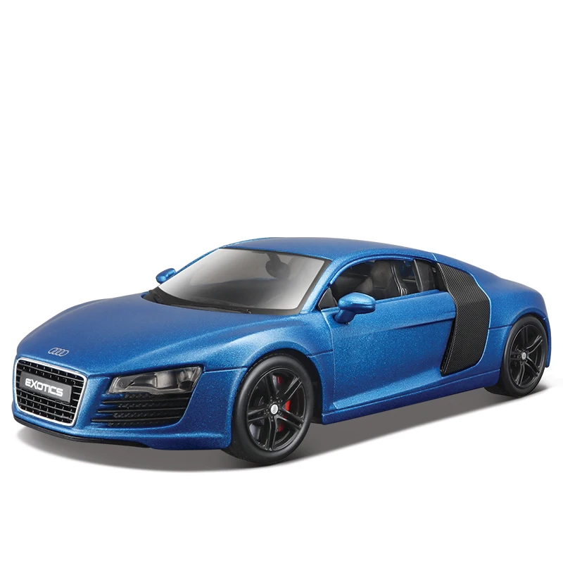 Audi R8, модель автомобиля из сплава, 1:24, Оригинальные металлические Автомобильные украшения, модель спортивного автомобиля, имитация литья под давлением, металлическая коллекция, детский подарок