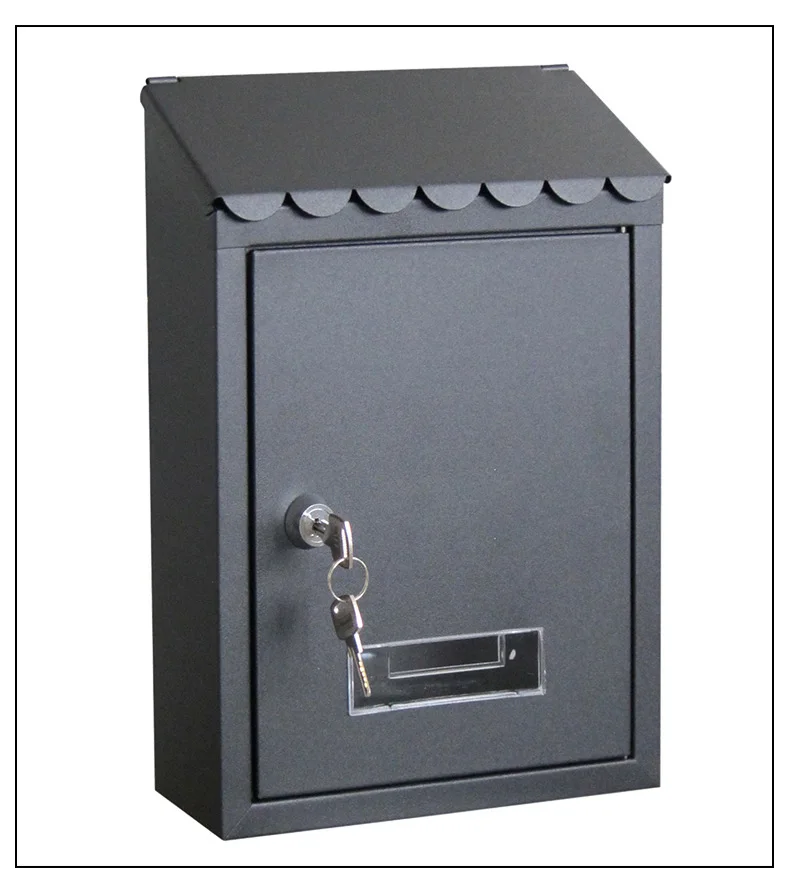 Description Picture 5 of itemOutdoor Lockable Metal Mailboxes Wall Mounted Mail Box Bucket Post Letter Boxwith Key For Home Garden Decoration  Supplies