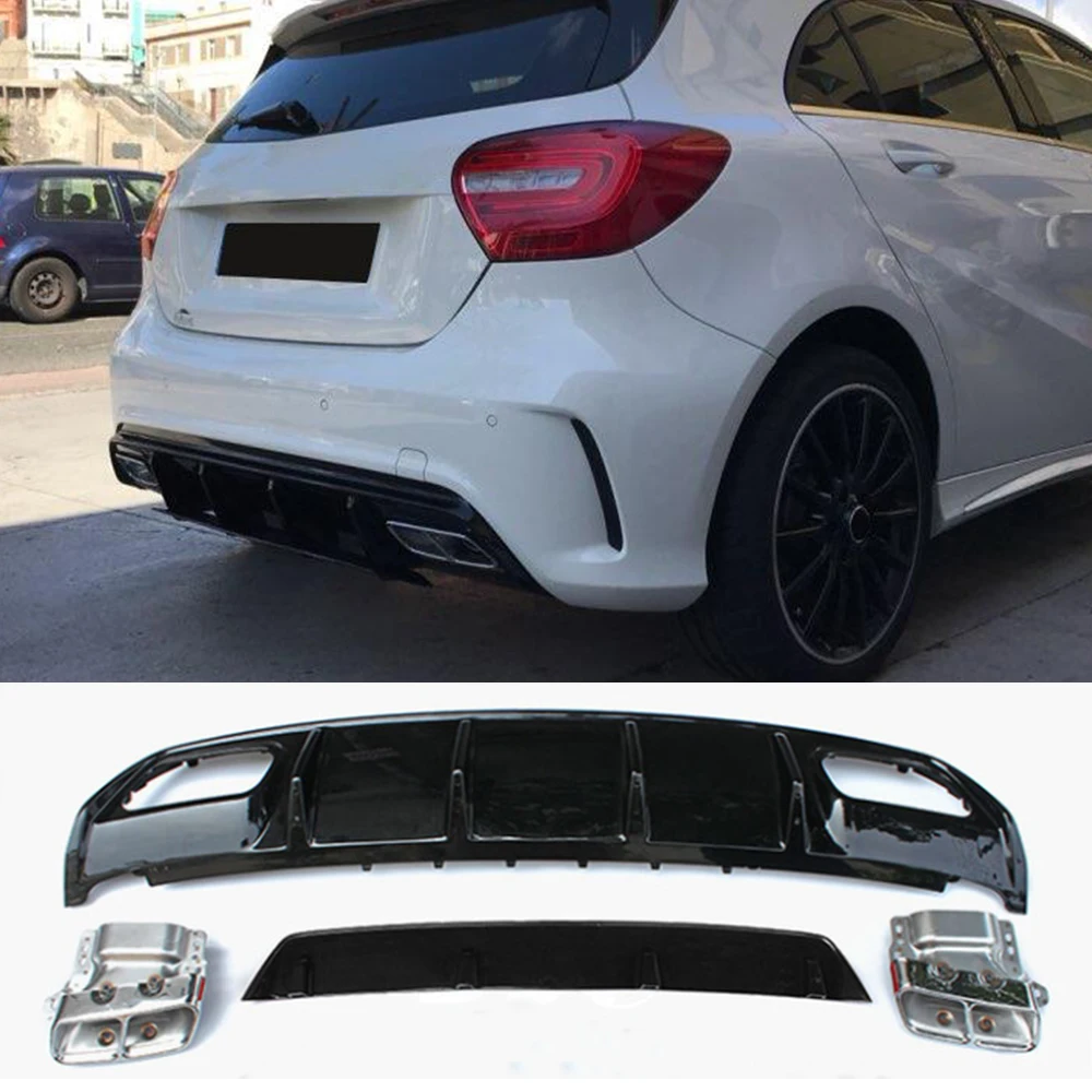 Задний диффузор для Mercedes Benz W176 A45 AMG A180 A200 хэтчбек 4 двери 13 18 заднего бампера