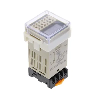 

1Pcs DH48S-S Programmable Double Time Delay Relay DC12V DC24V AC110 AC220V repeat cycle time relay timer with Socket Base