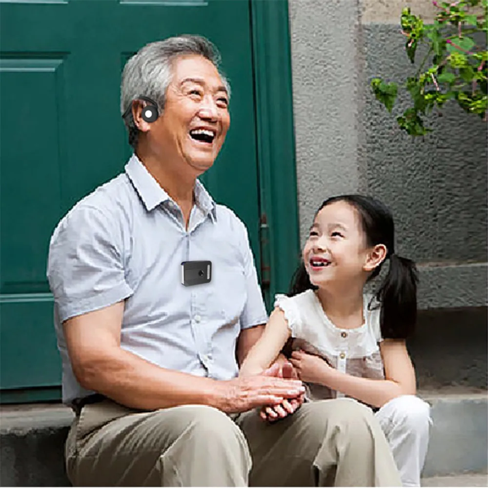 Bone Conduction Bluetooth Wireless headphones hearing aids Portable Sports headset mini Amplifier hearing aid for TV the elderly