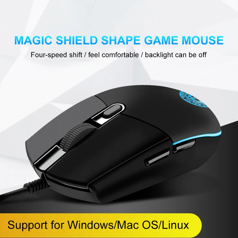 CHUYI Проводная игровая мышь, геймер, красочный светодиодный светильник, игровые компьютерные мыши, 3200 dpi, 6 кнопок, USB, оптическая мышь для Overwatch, ПК, ноутбука