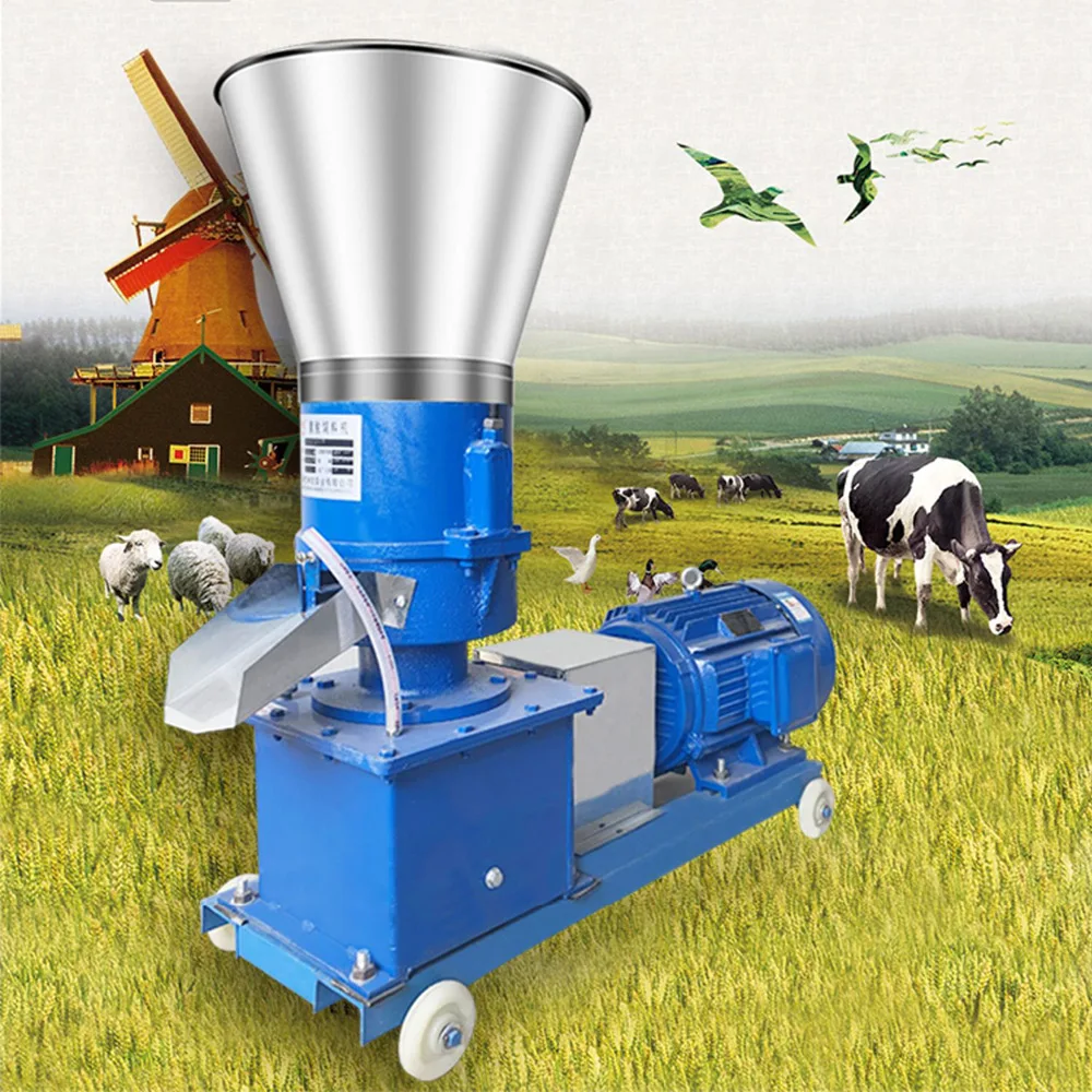 

220V 380V Pellet Mill Multi-function Feed Food Pellet Making Machine Household Animal Feed Granulator 150kg/h-200kg/h