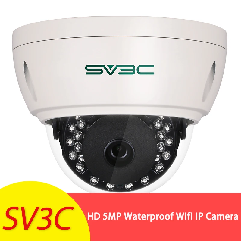 

SV3C D13POE-5MPL-A HD 5MP 3.6mm Waterproof Wifi IP Camera ONVIF H.264/H.265 65FT Night Version Motion Detection for Baby Monitor