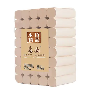 

50 rolls /pack 4 Layers Toilet Roll Paper Home Bath Toilet Roll Paper Primary Wood Pulp Toilet Paper Tissue Roll