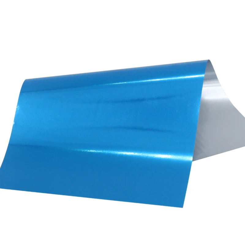 Горячая штамповка фольги бумаги 8x15 см 20 шт ламинирование фольги золочение для хэллоуина украшения скрапбук Рождественский подарок оберточная бумага - Цвет: Sky Blue
