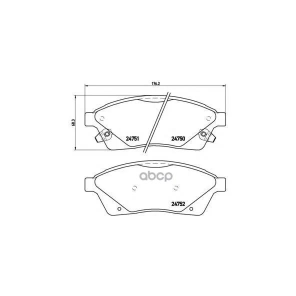 Колодки Тормозные Дисковые Cadillac: Srx 2.8/2.8 Awd/3.0/3.0 Awd 09- Brembo арт. P09010