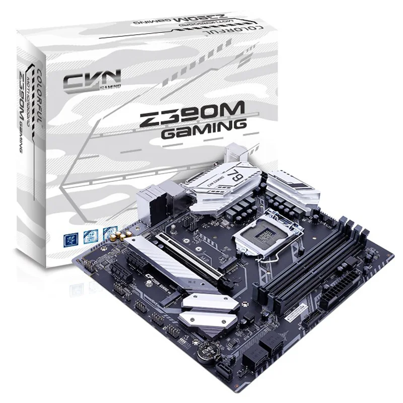 Цветная CVN Z390M игровая V20 мощная материнская плата M-ATX LGA1151 интерфейс DDR4 Gigabit LAN 5 x SATA 3,0 HDMI материнская плата