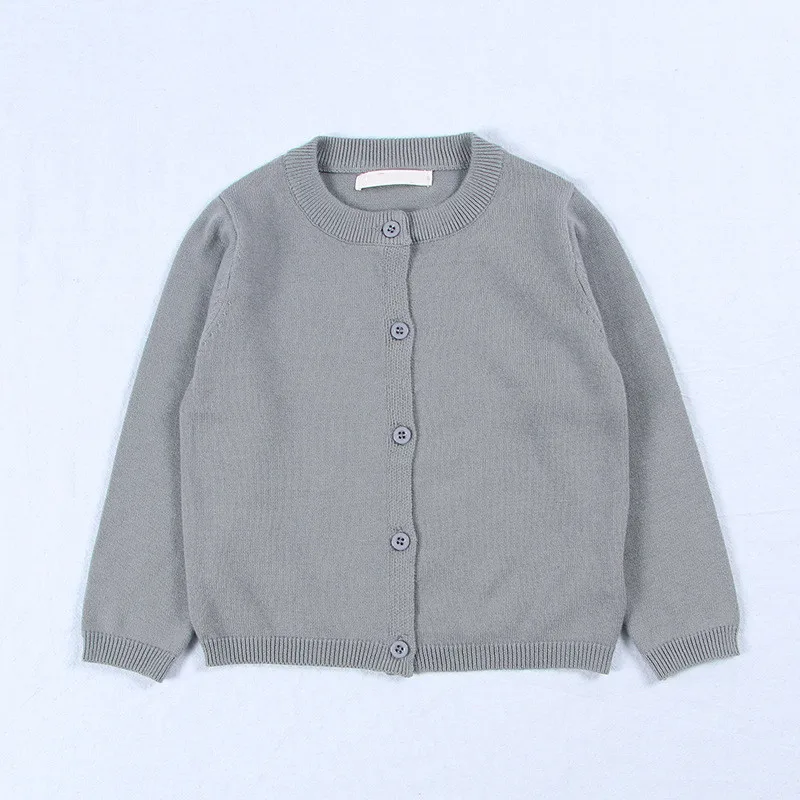 grey green 20 цветов; кардиган для маленьких мальчиков и девочек; детская вязаная одежда с длинными рукавами; вязаная школьная форма для девочек; Одежда для маленьких мальчиков и девочек - Цвет: grey green