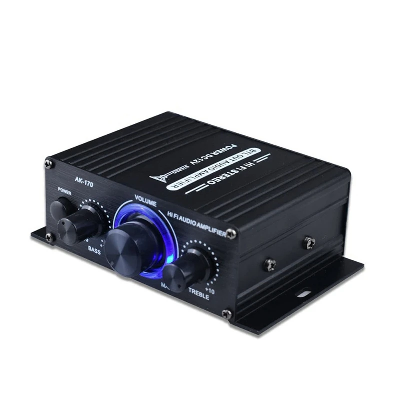 20Wx2 мини стерео усилитель DC12V двухканальный Hi-Fi o плеер поддержка телефона DVD вход