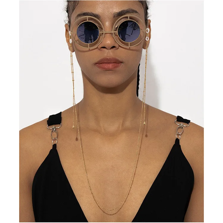 Fashion Lanyard Sunglasses Bead Mask Chains For Women Pearl Crystal Punk Eyeglasses Chains New Fashion Jewelry