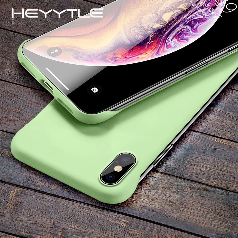 

Heyytle Ultra thin Frameless Case For iPhone X XS MAX XR Hard Cases For iPhone 7 8 Plus 6 6S Solid Color Cover Borderless Coque