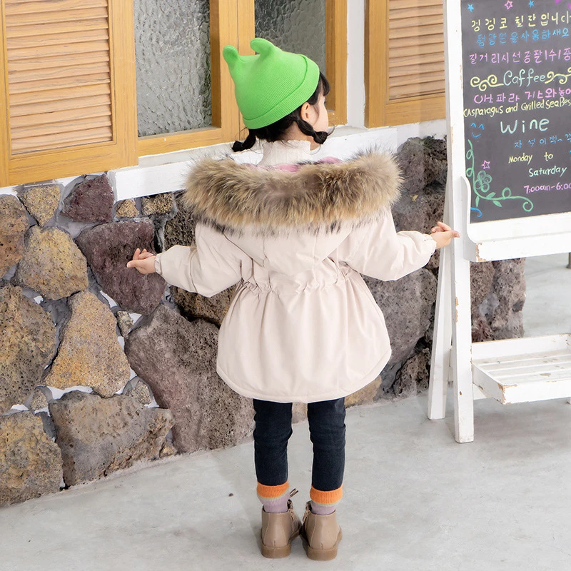 Children's Fur Coat Russian Winter Girls Jackets Hooded Cotton-Padded Toddler Boys Parka Solid Korean Kids Clothes 2-10 Yrs