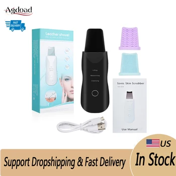 

Agdoad Ultrasonic Facial Skin Scrubber Deep Face Cleaning Ion Acne Blackhead Pore Remover Peeling Shovel Face Skin Lift Scrubber