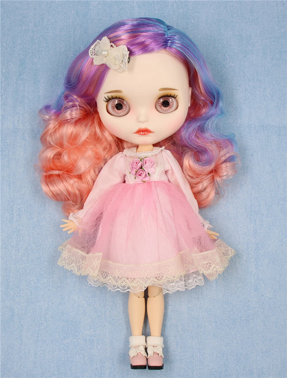 Neo Blythe Doll Colorful Floral Dress 6