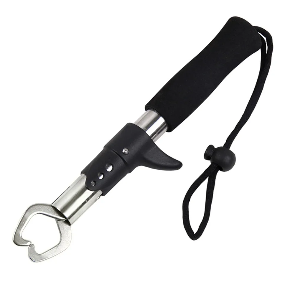 Long handle Зажим для рыбы из нержавеющей стали для рыбалки, зажим для губ, держатель для захвата, плоскогубцы с весовым инструментом FOU99 - Цвет: Long handle