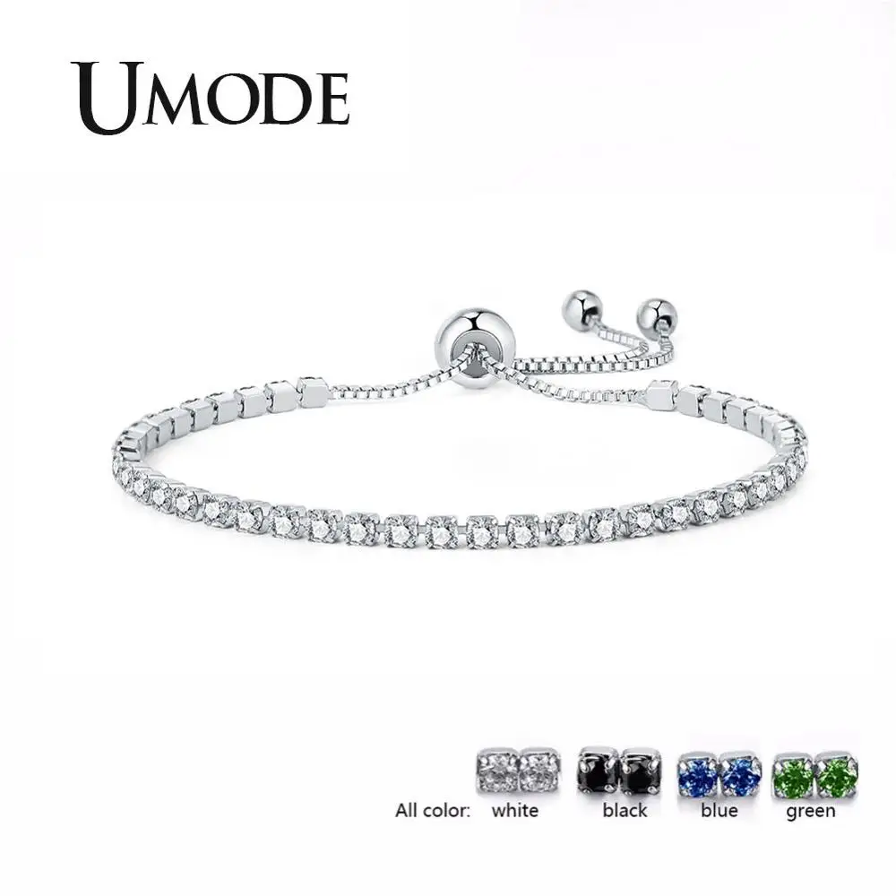 UMODE, 4 цвета, модный Теннисный браслет с кубическим цирконием, браслеты для женщин, подарки, новинка, роскошный браслет, Vrouwen Bijoux UB0124