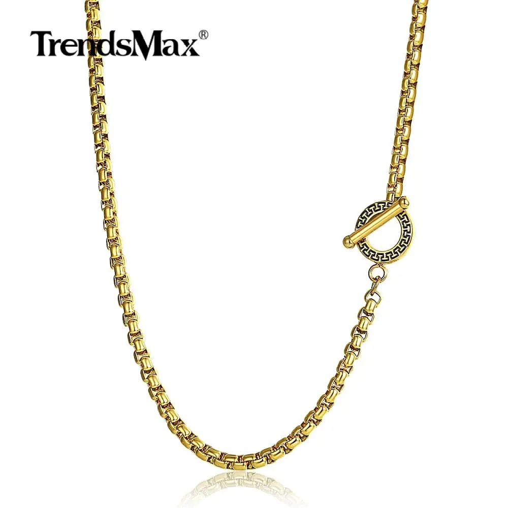 Мужская и женская цепочка из нержавеющей стали 4 мм с круглой цепочкой уникальный