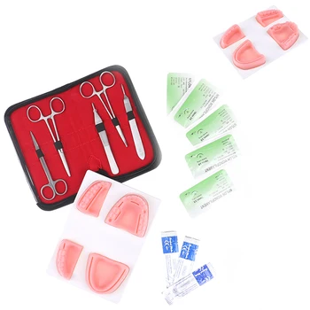

14 IN 1 Dental Oral model Tissue Forceps Hemoatatic Clamp Training Practice Kit