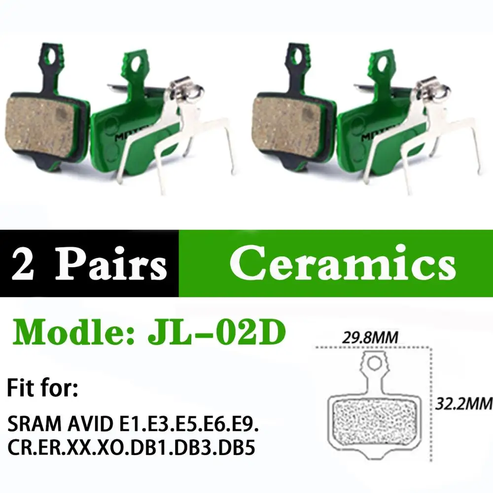 02D 2 Pairs Ceramics 2 пары керамических тормозных колодок для велосипеда MTB 4 шт. тормозных колодок для shimano SRAM AVID M315 M355 M365 M395 M445 M447 MT200 M525 M375 - Цвет: 02D 2 Pairs Ceramics
