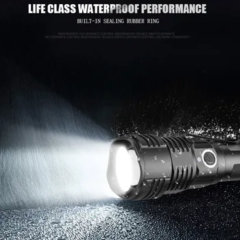 

Waterproof Flashlight 200LM 4 XPE LED Portable Flashlight Outdoor Camping Hunting 4 Modes USB Rechargeable Telescopic Zoom Torch