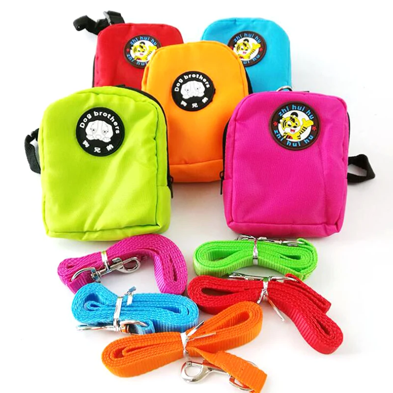 

Nylon Backpack for Pet Cat Pet Dog with Harness leash Backpack for Small Dog multifunction Dog Backpack Bag Colorful