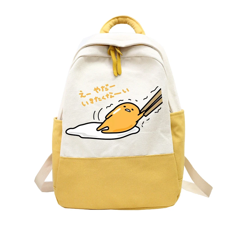 9 Японский стиль Gudetama холщовый рюкзак для женщин симпатичное яйцо принт дорожный Рюкзак Школьная Сумка для досуга для девочек-подростков сумка на плечо - Цвет: 9