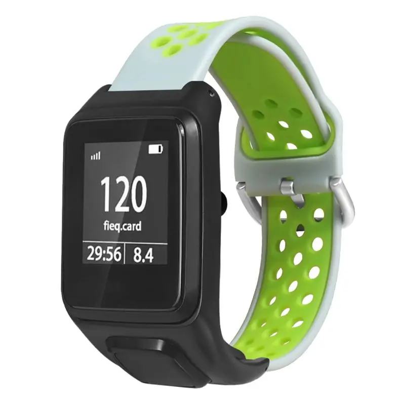 Silicone Wrist Strap Watchband Bracelet Replacement for Tomtom Runner 3/Adventurer/Golfer 2/Runner 2 Cardio/Spark 3 Music Smart