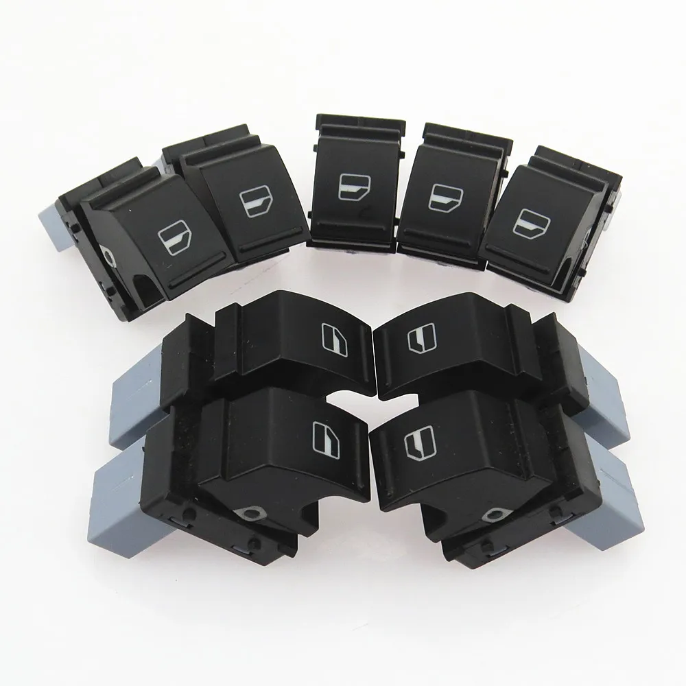 

SCJYRXS 9Pcs 7L6959855 7L6 959 855B Power Window Glass Control Switches Button For Golf MK6 MK7 Passat B7 Seat 7L6 959 855
