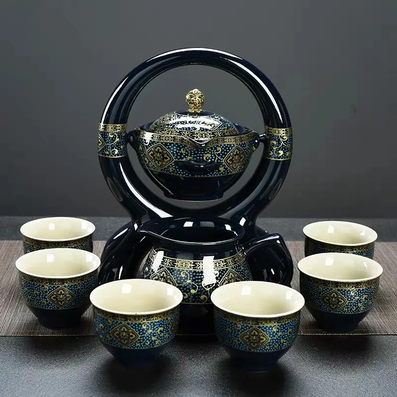 Semi-Automatic Ceramic Tea Set, Kung Fu Tea Cup, Lazy Pots, Creative Ceremony Teapot