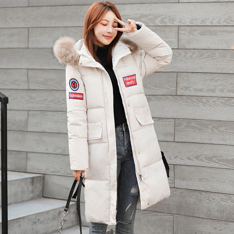 Female Overcoat Coat Parka Women Winter Coats Long Cotton Casual Fur Hooded Jackets Women Thick Warm Winter Parkas MY104