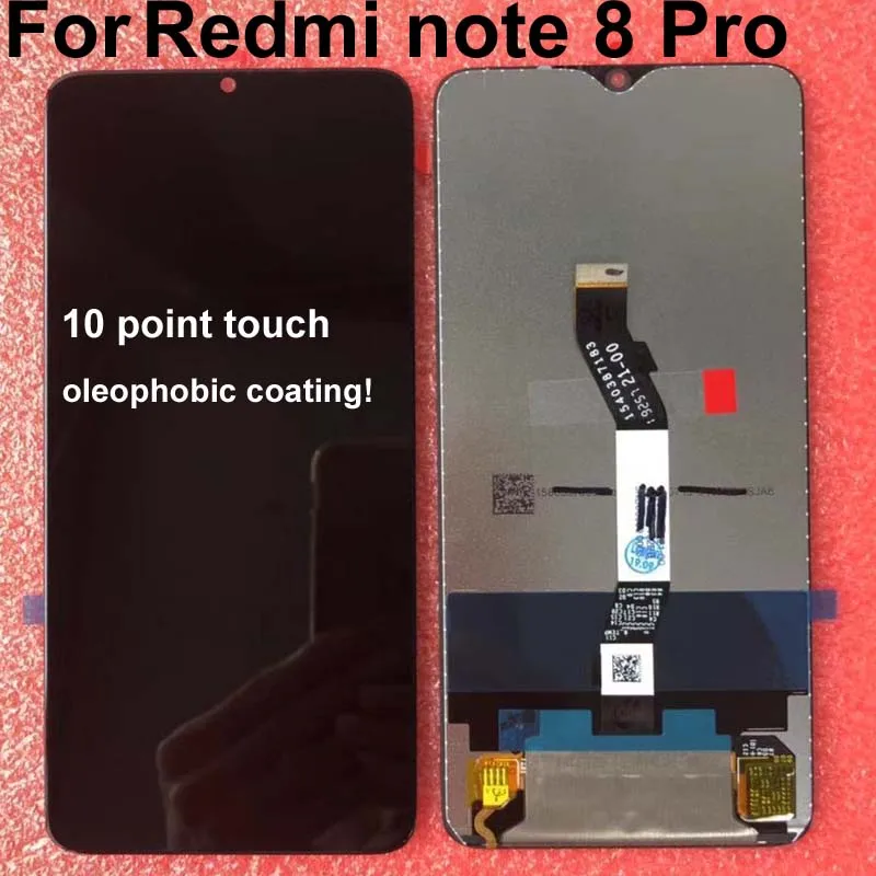 ЖК-дисплей 6,53 'для Xiaomi Redmi Note 8 Pro ЖК-дисплей сенсорный экран Замена для Redmi Note8 Pro ЖК-дигитайзер+ рамка