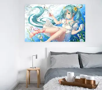 

[Self-Adhesive] 3D Hatsune Miku 971 Japan Anime Wall Stickers Mural Decal Wall Murals AJ WALLPAPER Belly
