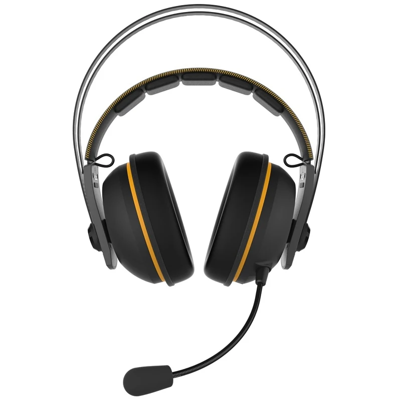 Гарнитура ASUS TUF Gaming H7 Wireless беспроводная, звук 7.1, 20-20000 Гц, 32 Ом, USB, 50-10000 Гц,-40 дБ, цвет: черный/желтый