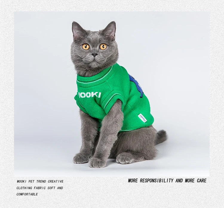 cães sem mangas camisolas pet cat outono inverno roupas quentes pequeno cão verde colete filhote de cachorro gatinho roupas chihuahua camisola