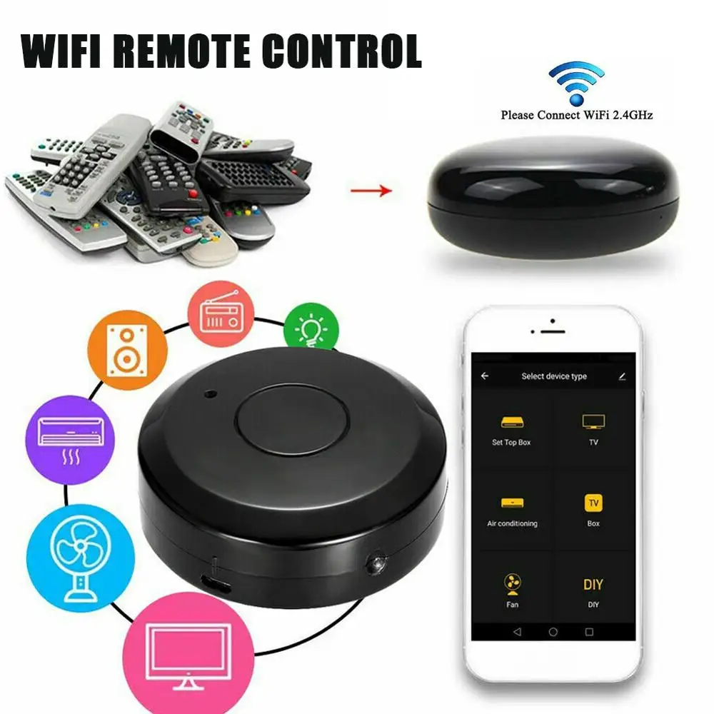 Смарт WiFi ИК-пульт дистанционного управления с поддержкой инфракрасного приложения 2,4 ГГц домашнее Голосовое управление