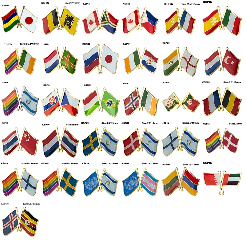 Брошь в виде флага булавка США Великобритании Австралии Бразилии Индии и
