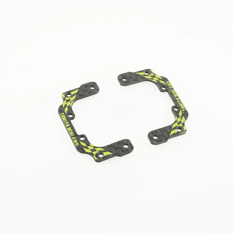 Chasis de carbono con suspensión interior, refuerzo de 1 par de letras, hecho en casa, mini 4wd