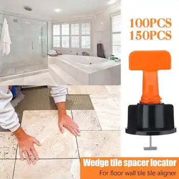 

150pcs Tile Leveling System Toolkit Level Wedges Alignment Spacers for Leveler Locator Spacers Plier Flat Ceramic Floor