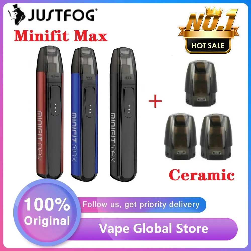 Hot Sale Original JUSTFOG Minifit Max Pod Vape Kit with 650mAh Battery &amp1.5ml 1.6ohm Coil E-cig kit vs drag x pod | Электроника