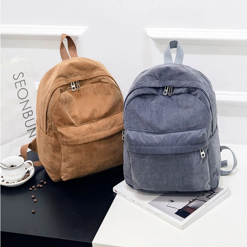 Litthing Women Backpack Preppy Style School Bags Soft Fabric Travel Bookbag for Teenage Girls Striped Small |
