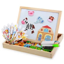MWZ Joypin Пазлы деревянные двухсторонние Sketchpad детские развивающие игрушки мульти-стиль выбор