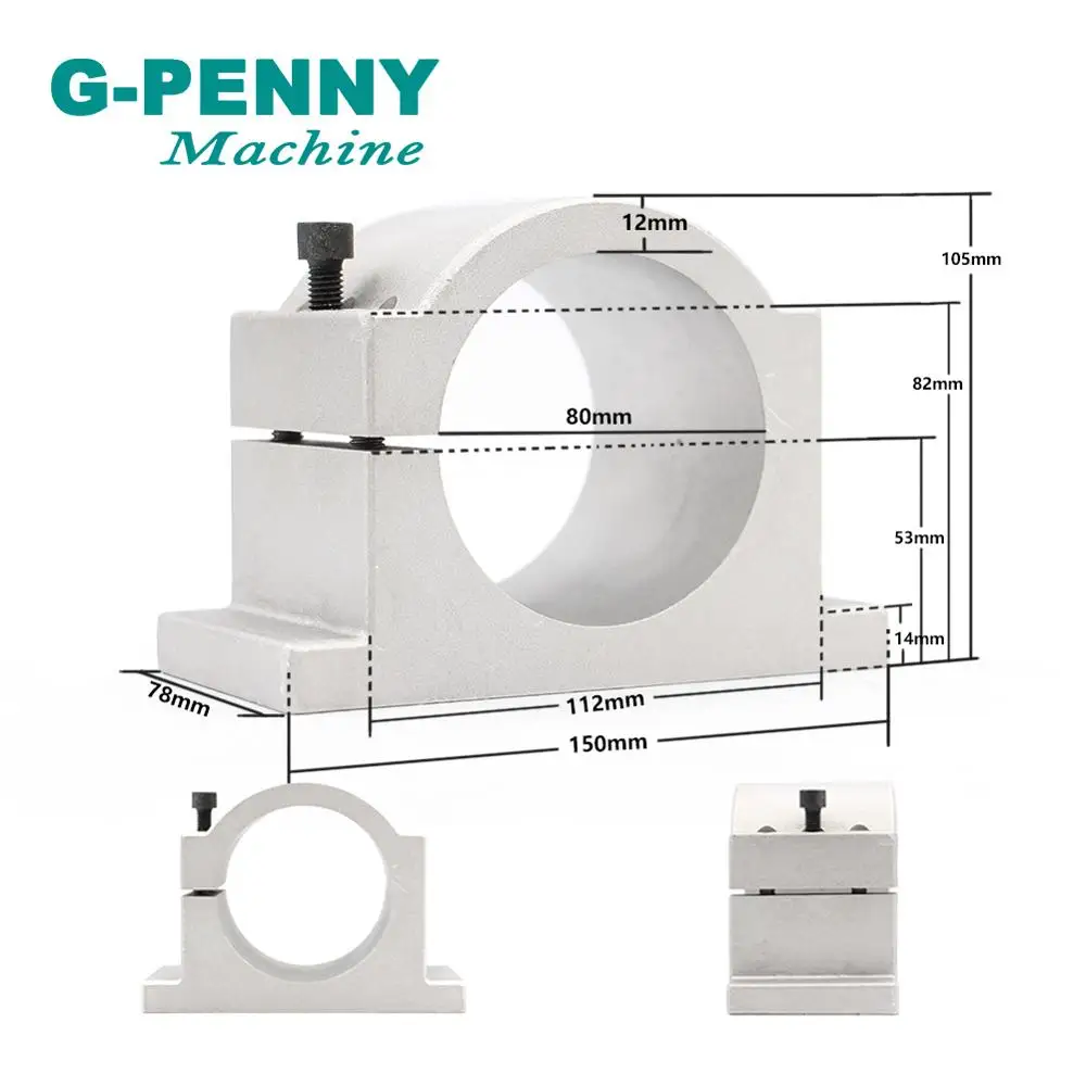 G Penny 220 В кВт ER16 CNC с водяным охлаждением Шпиндельный двигатель 80x мм 4 подшипника