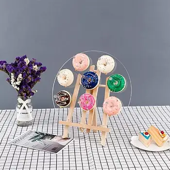 

Acrylic Donut Wall Holds Sweet Rustic Wedding Table Decor For Party Transparent Doughnut Shelf Cake Shop Window Decorations