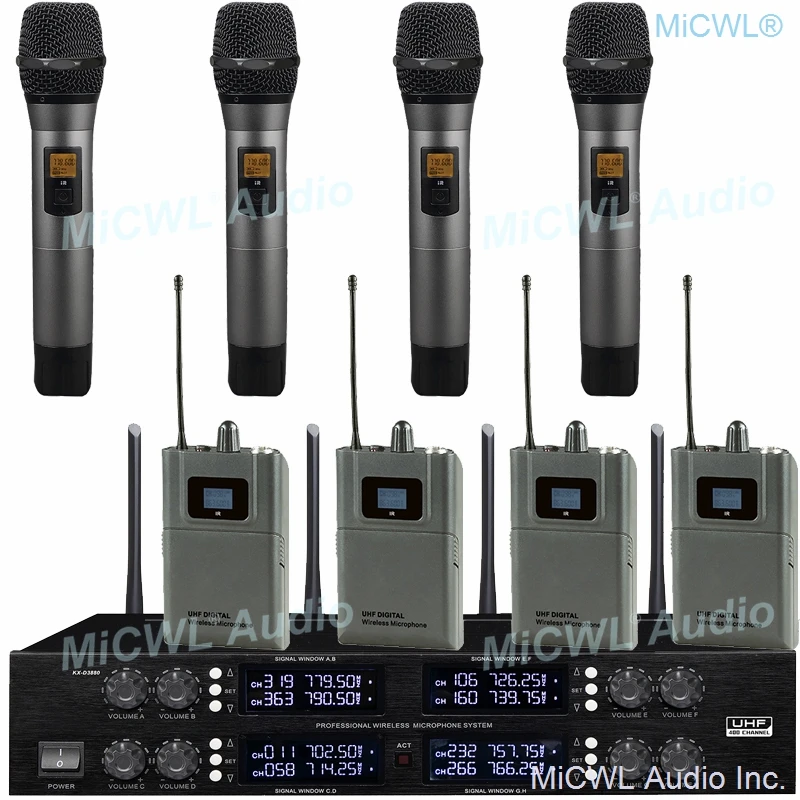 Аутентичная MiCWL D3880 8 портативная цифровая Гарнитура с отворотом Беспроводная