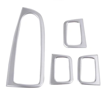 

4Pcs Silver ABS Window Lift Switch Cover for Mercedes Benz C Class W205 GLC